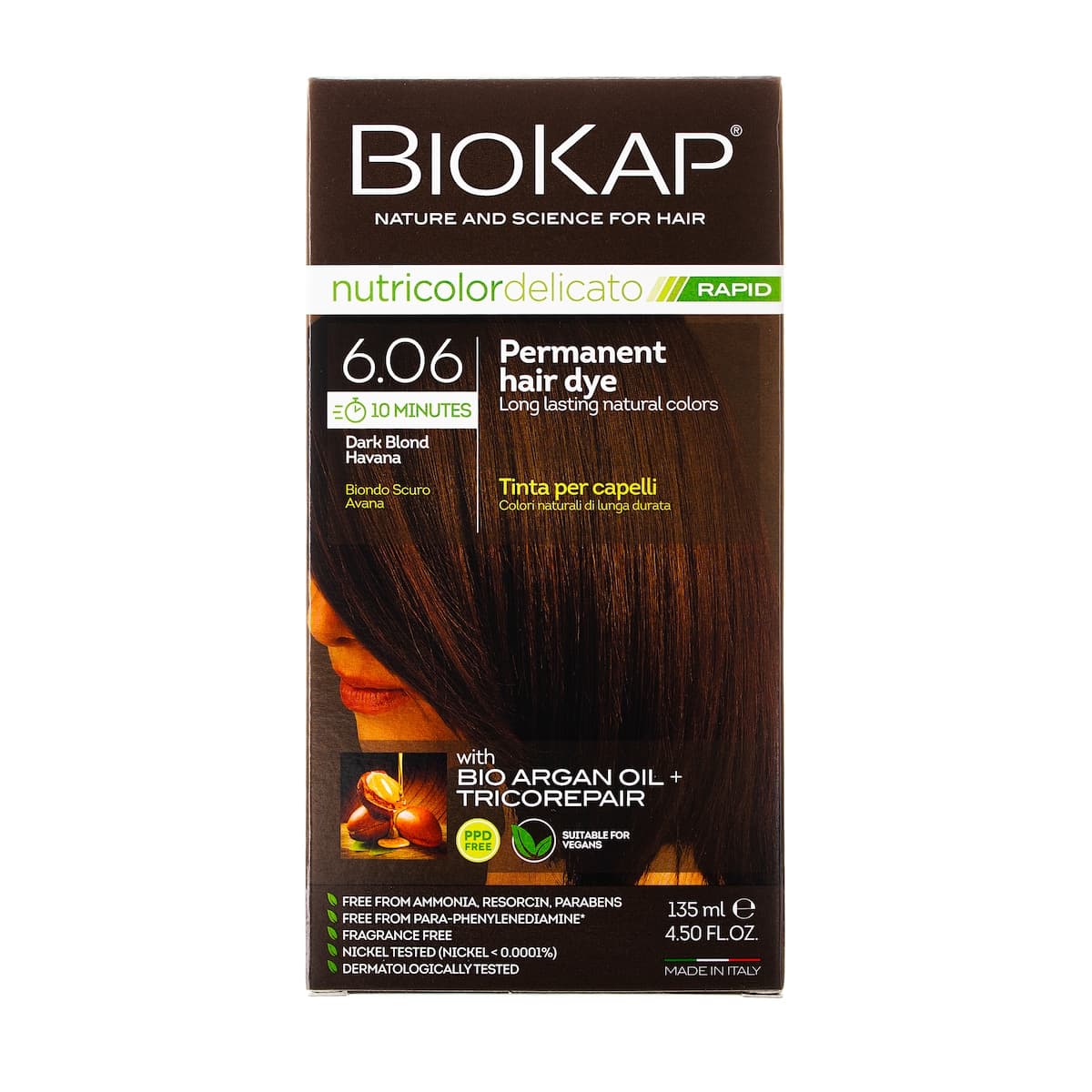 Biokap Nutricolor Delicato Rapid 6.06 Dark Blond Havana