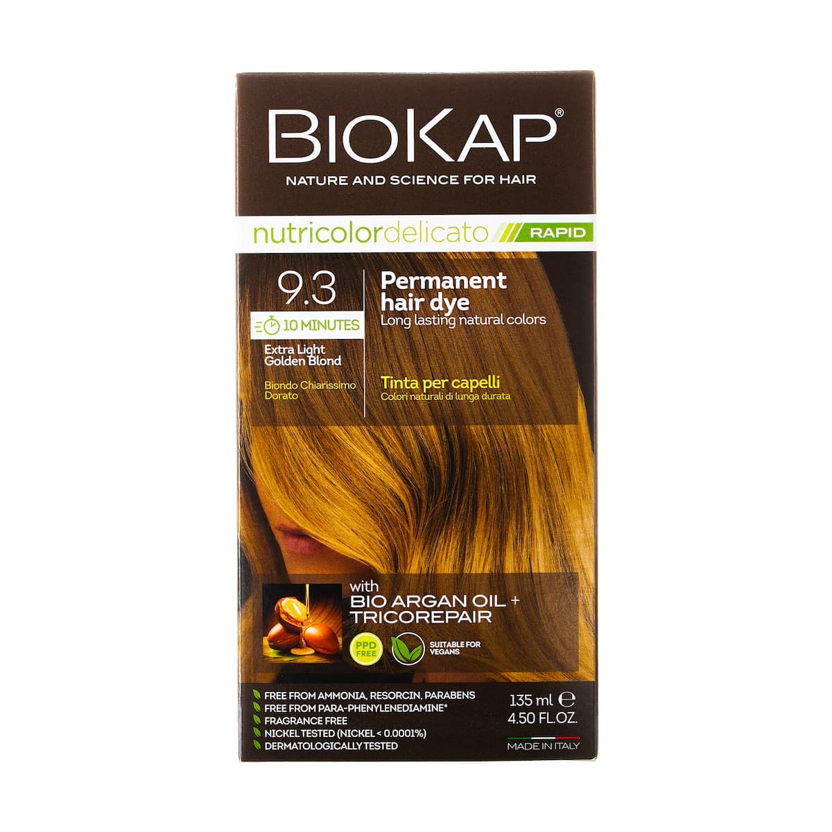 Biokap Nutricolor Delicato Rapid 9.3 Extra Light Golden Blond