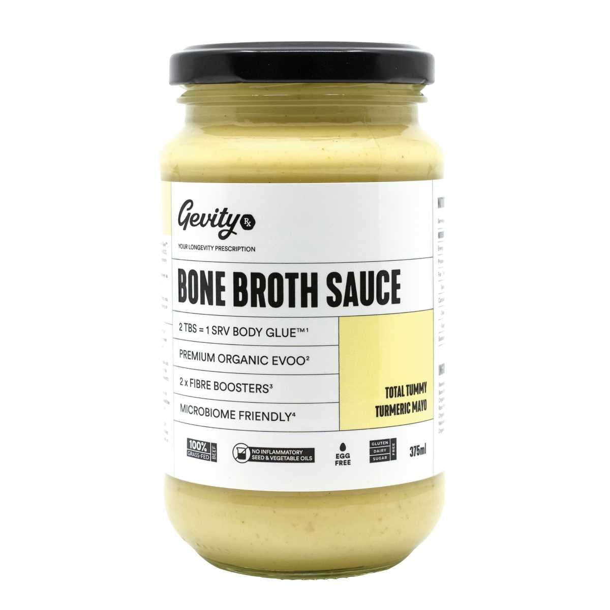 Gevity Rx Bone Broth Sauce Total Tummy Turmeric Mayo 375ml