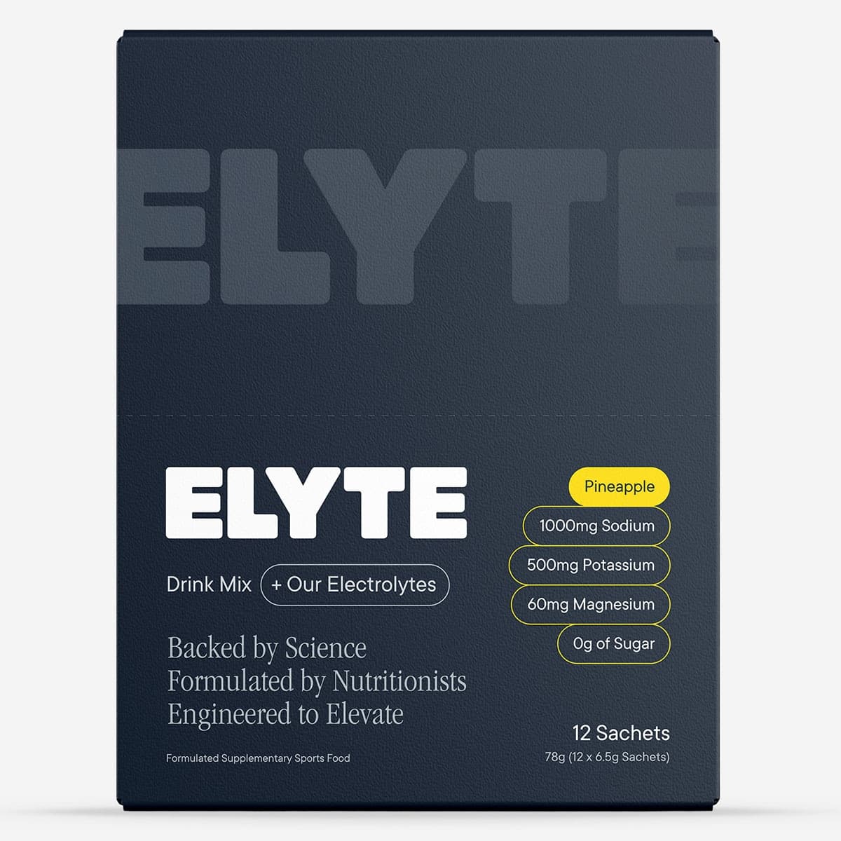 Elyte Hydration Powder Electrolyte Drink Pineapple 12 Pack