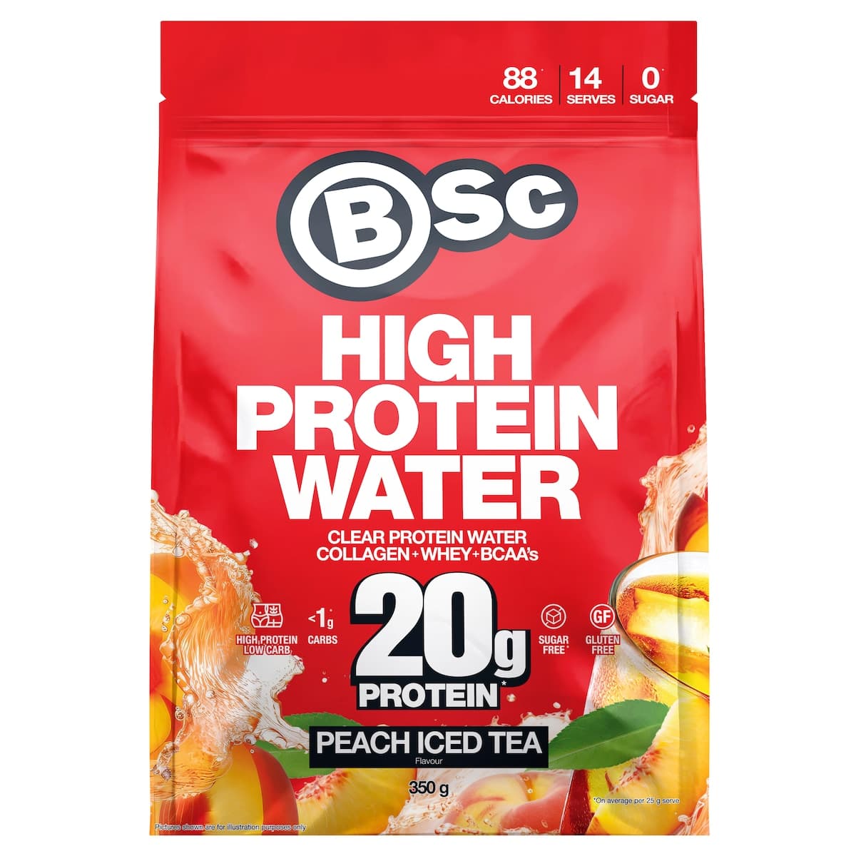 BSc High Protein Water Peach Iced Tea 350g