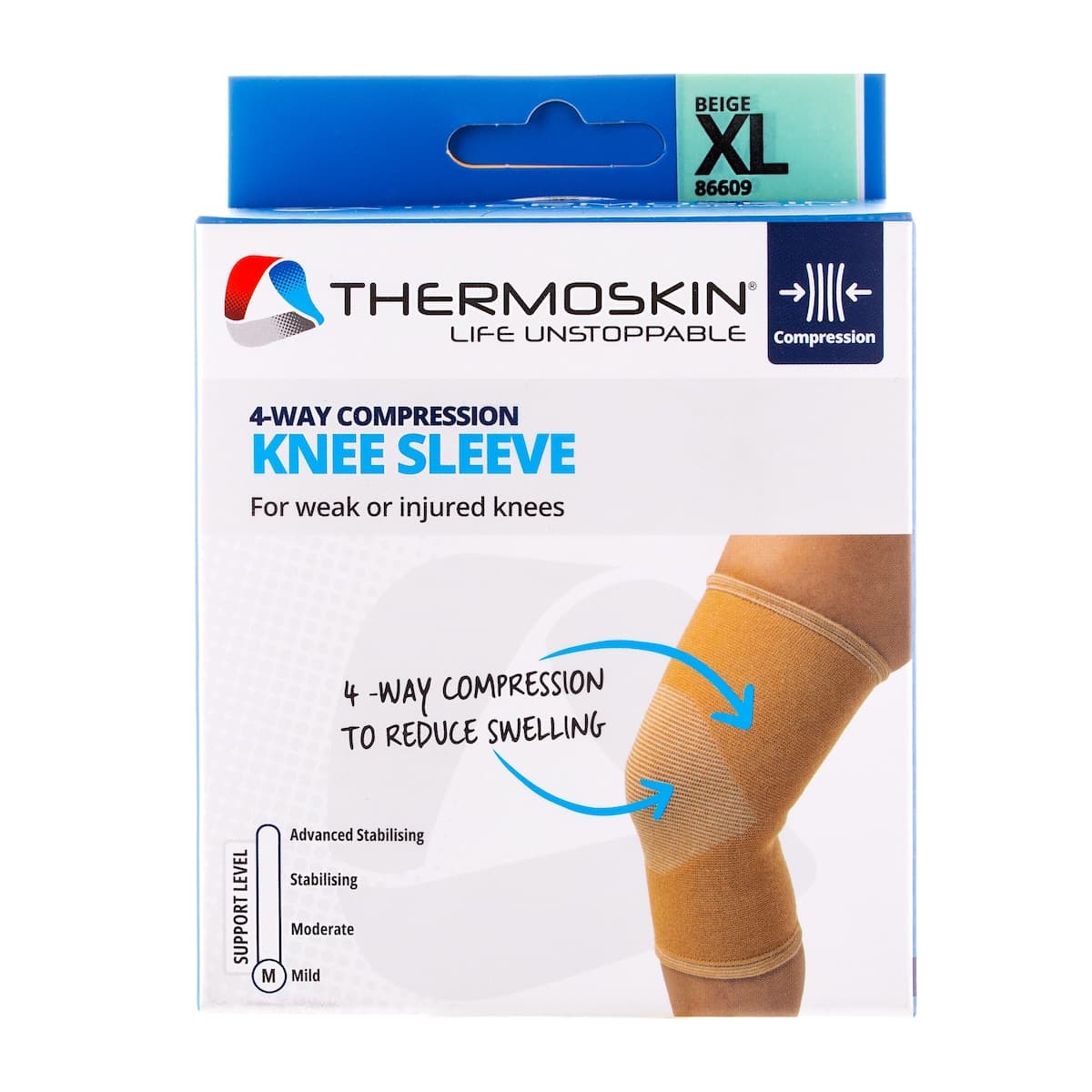 Thermoskin 4-Way Elastic Support Knee Sleeve XL