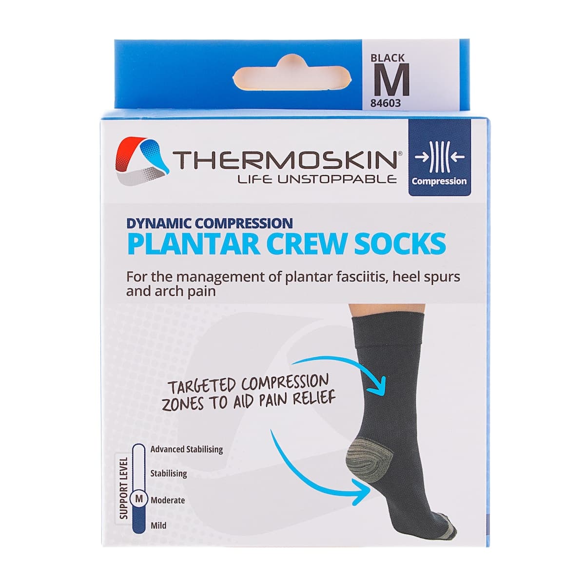 Thermoskin Plantar FXT Compression Crew Socks M