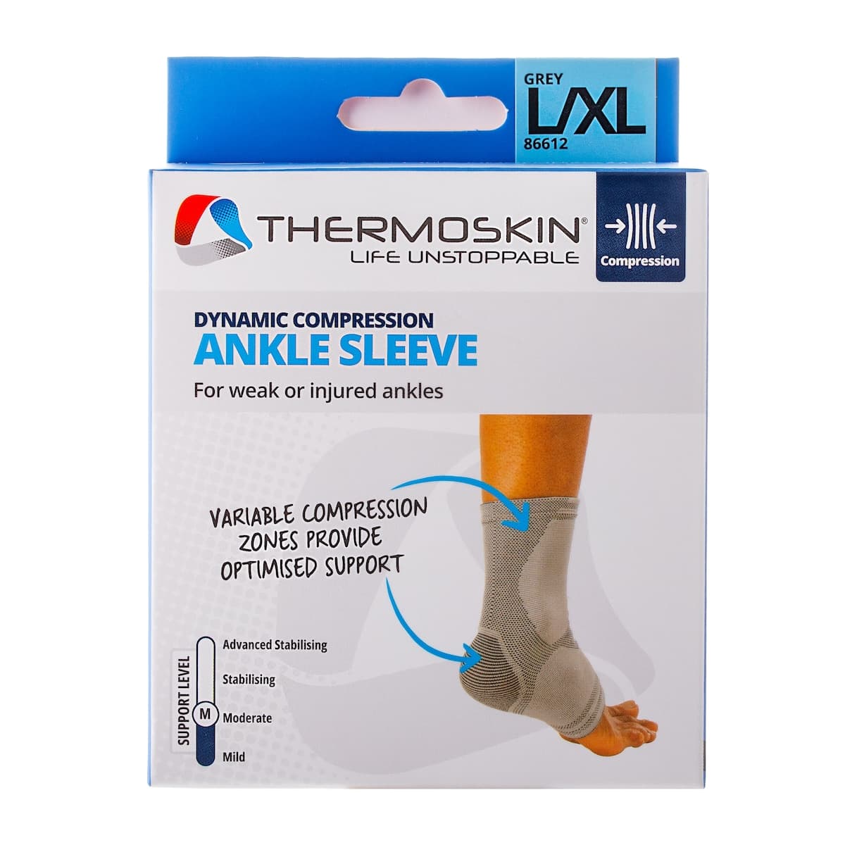 Thermoskin Dynamic Compression Ankle Sleeve L/XL