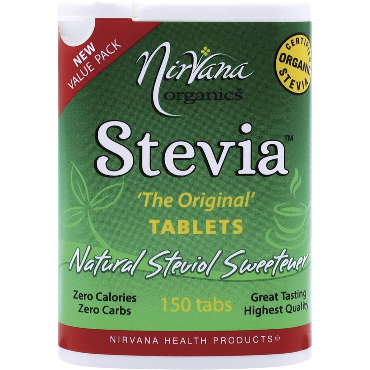 Nirvana Organics Stevia 150 Tablets