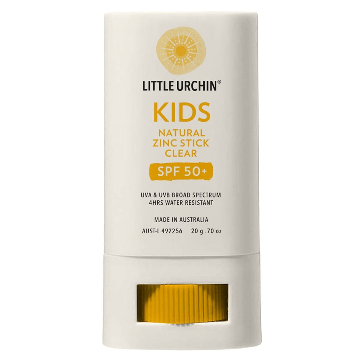 Little Urchin SPF 50+ Kids Natural Zinc Stick Clear 20g