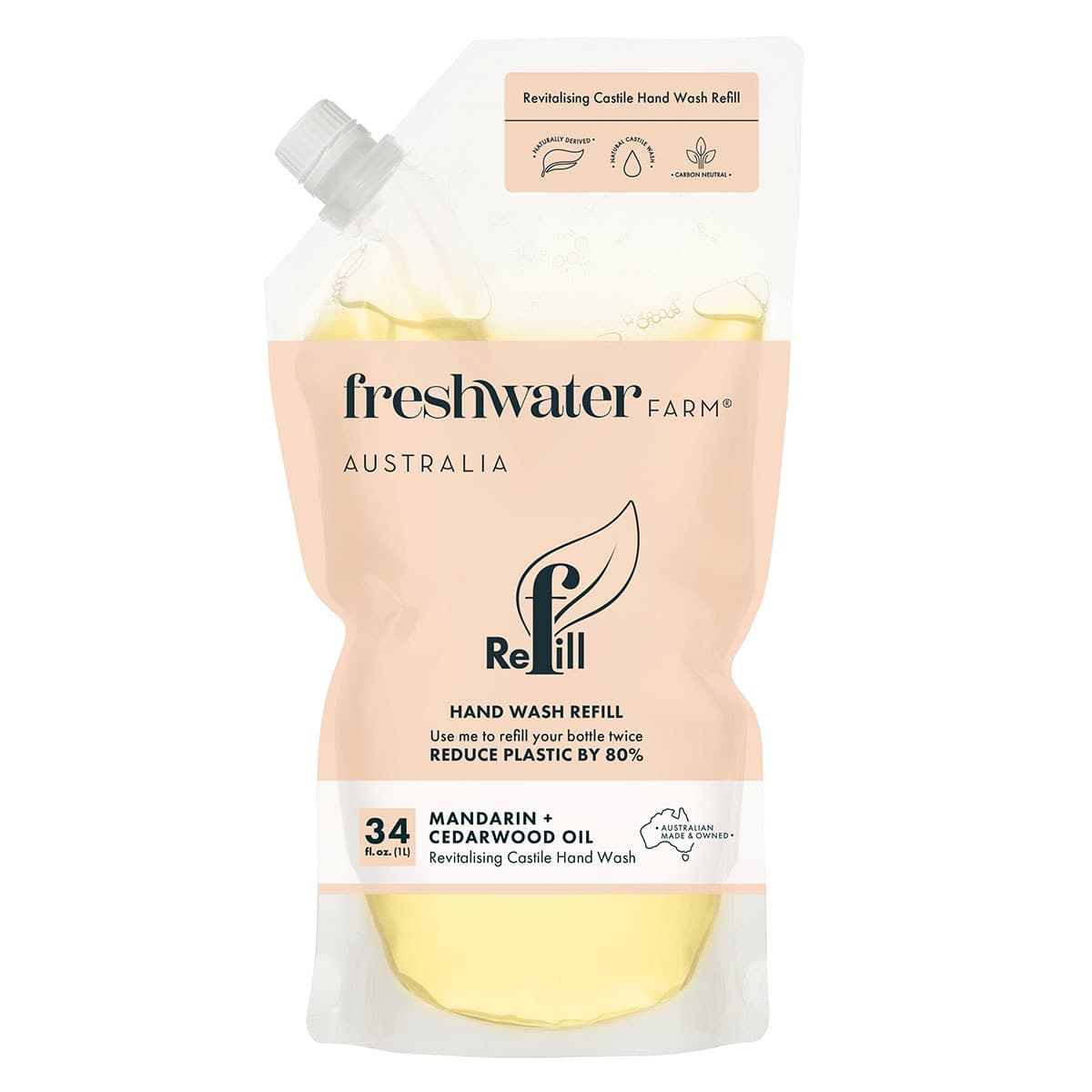 Freshwater Farm Mandarin + Cedarwood Hand Wash Refill 1L