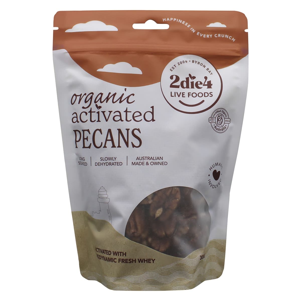 2Die4 Live Foods Organic Activated Pecans 300g