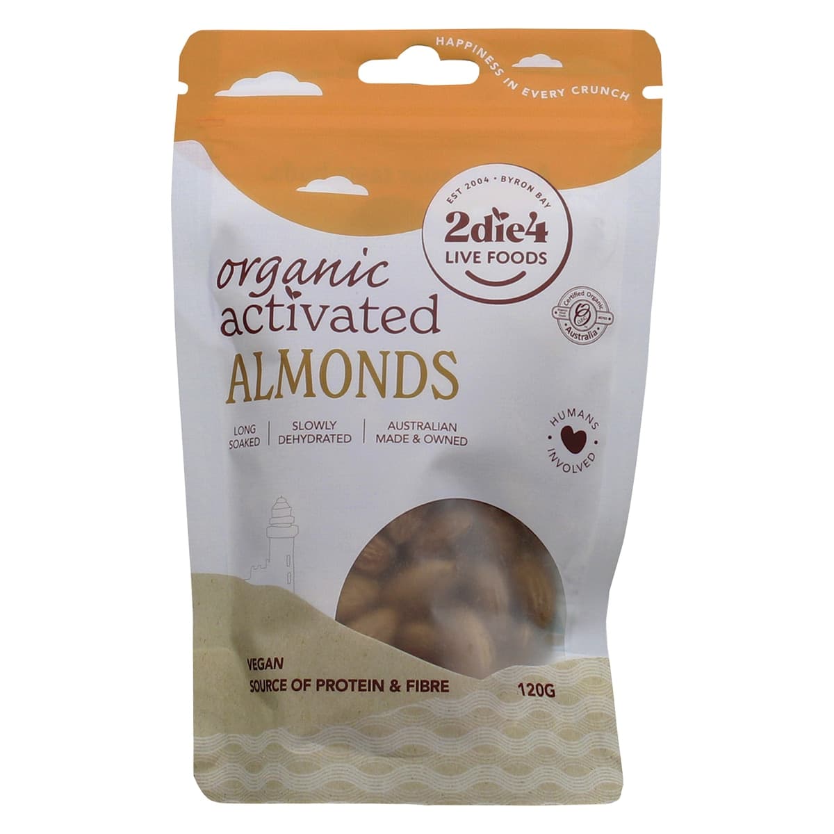 2Die4 Live Foods Organic Activated Almonds 120g