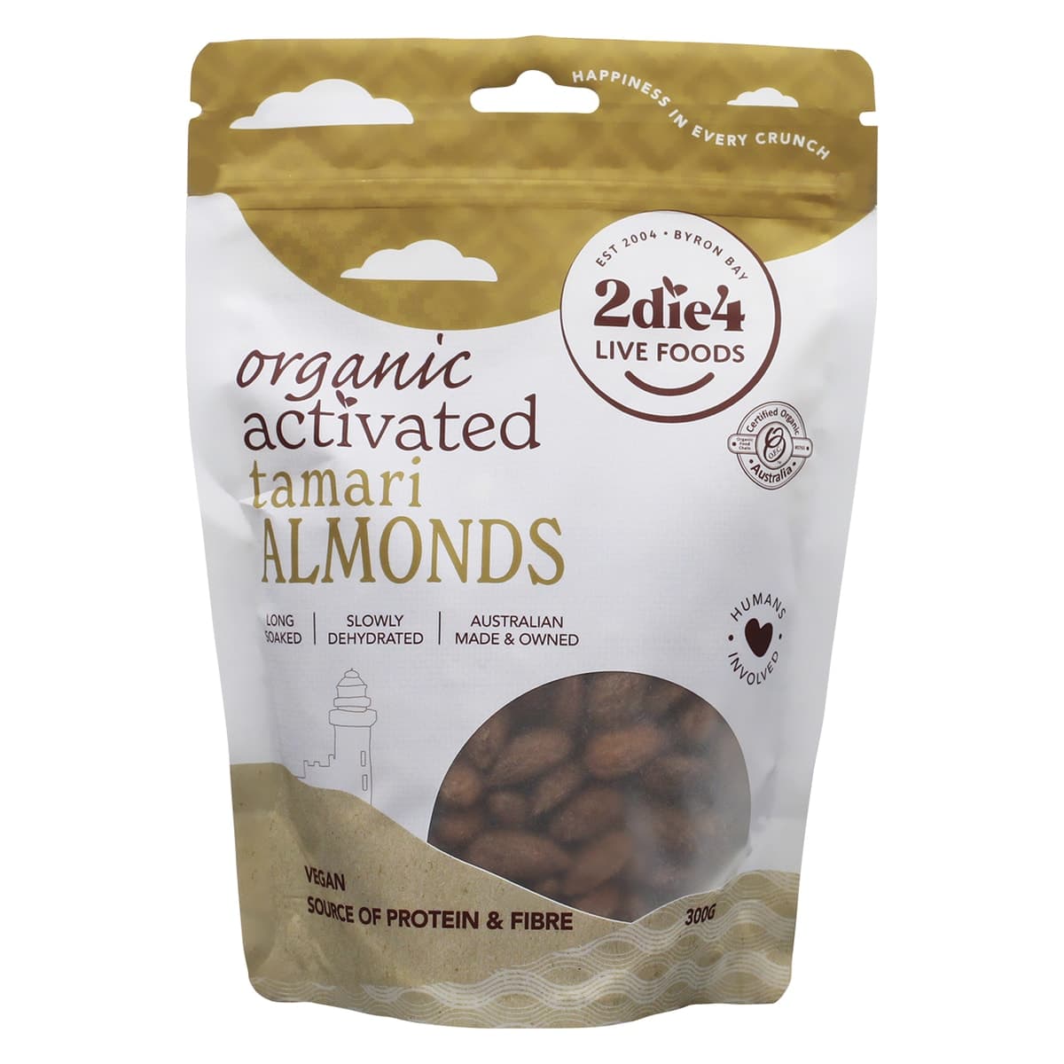 2Die4 Live Foods Organic Activated Vegan Tamari Almonds 300g