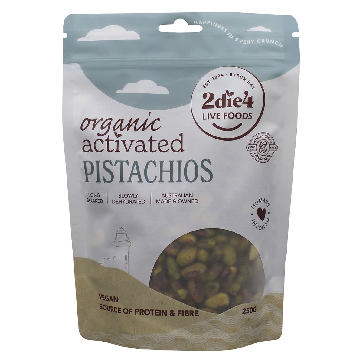 2Die4 Live Foods Organic Activated Vegan Pistachios 250g