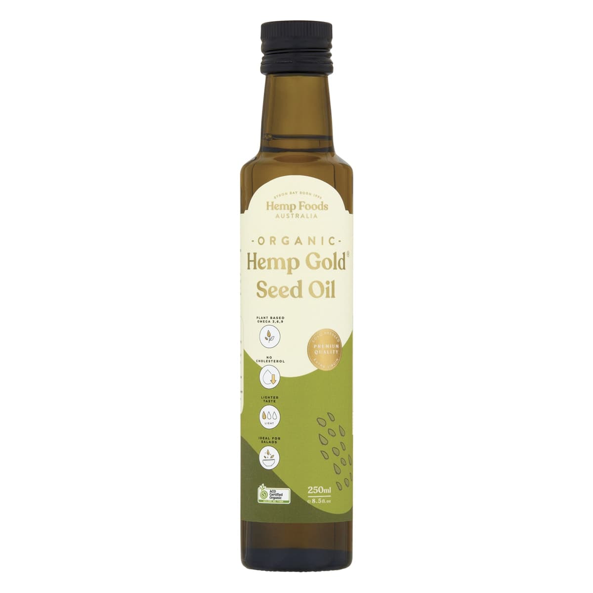 Hemp Foods Australia Organic Hemp Gold Seed Oil 250ml
