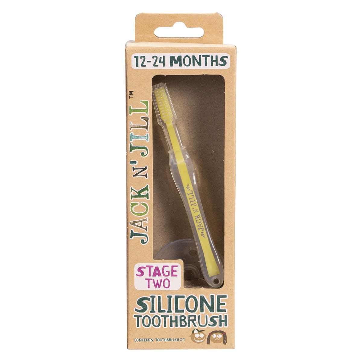 Jack n Jill Stage 2 Silicone Baby Toothbrush 1 Pack