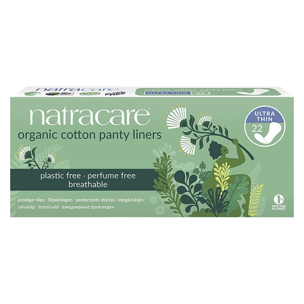 Natracare Panty Liners Ultra Thin 22 Pack