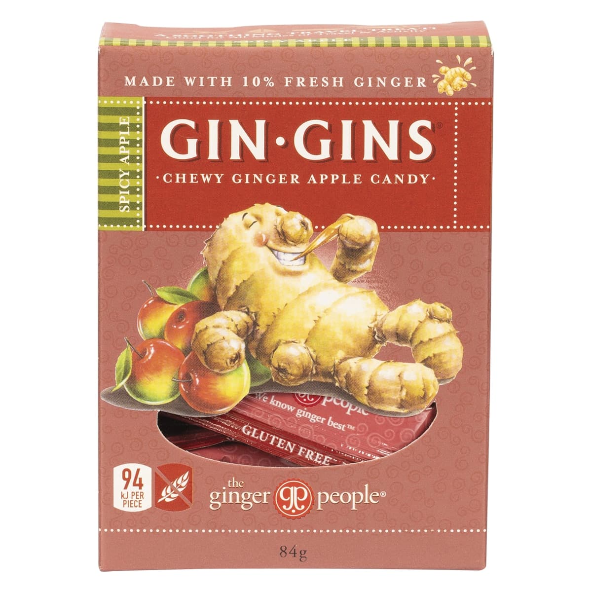 The Ginger People Gin Gins Spicy Apple Ginger Chews 84g