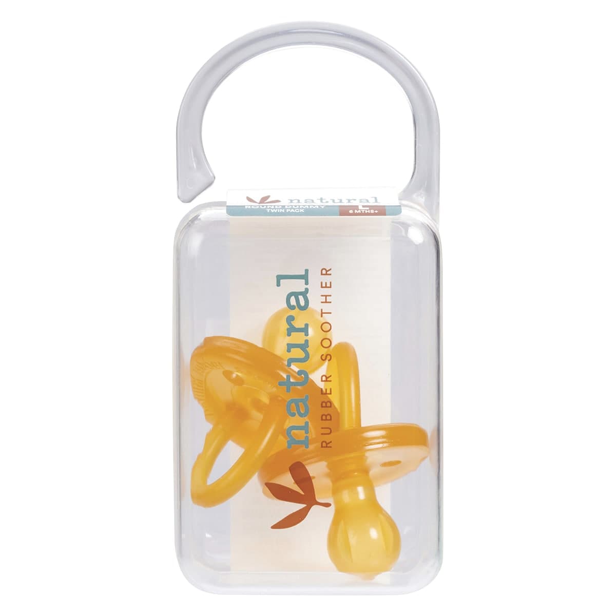 Natural Rubber Soothers Rounded Large 6 Months+ 2 Pack