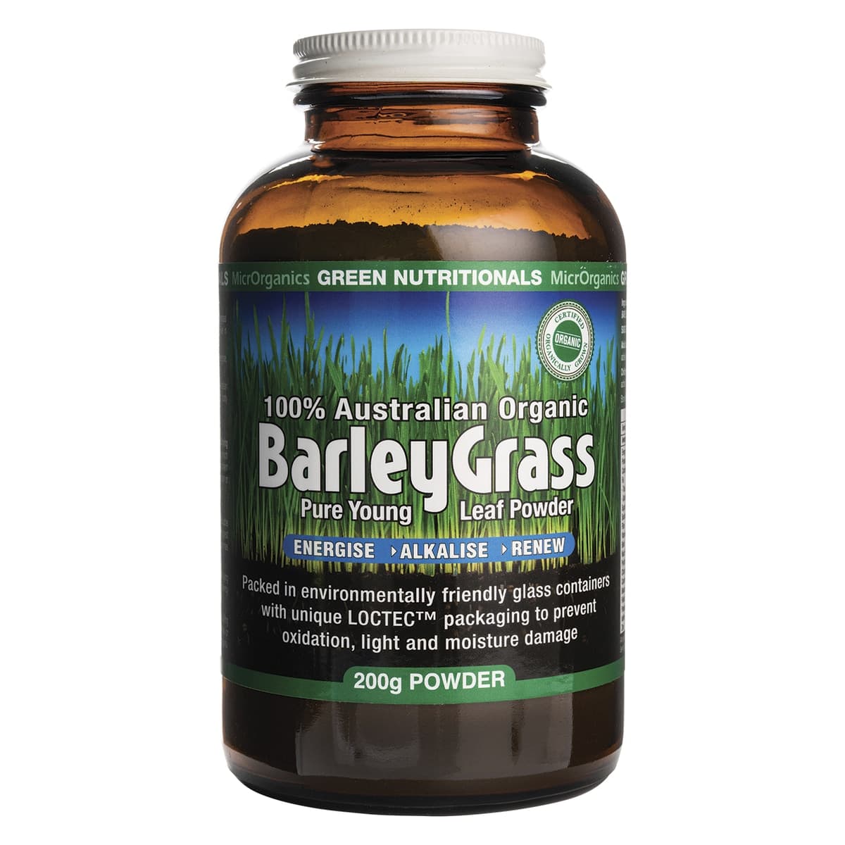 Green Nutritionals 100% Organic Australian Barley Grass 200g