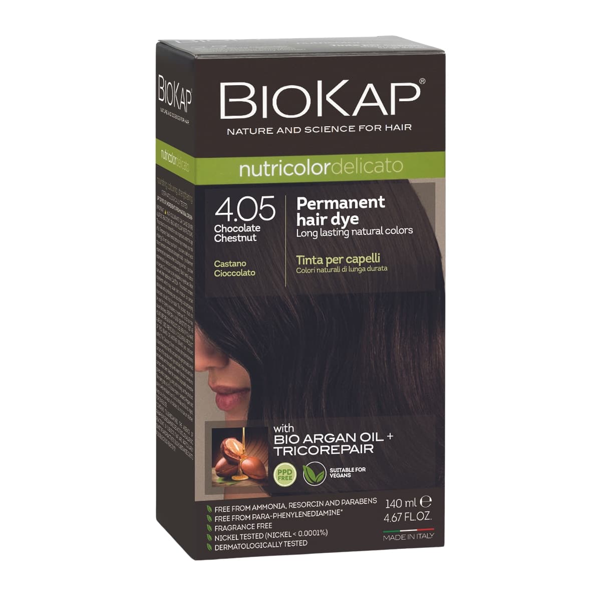 Biokap Nutricolor Delicato 4.05 Chocolate Chestnut 140ml