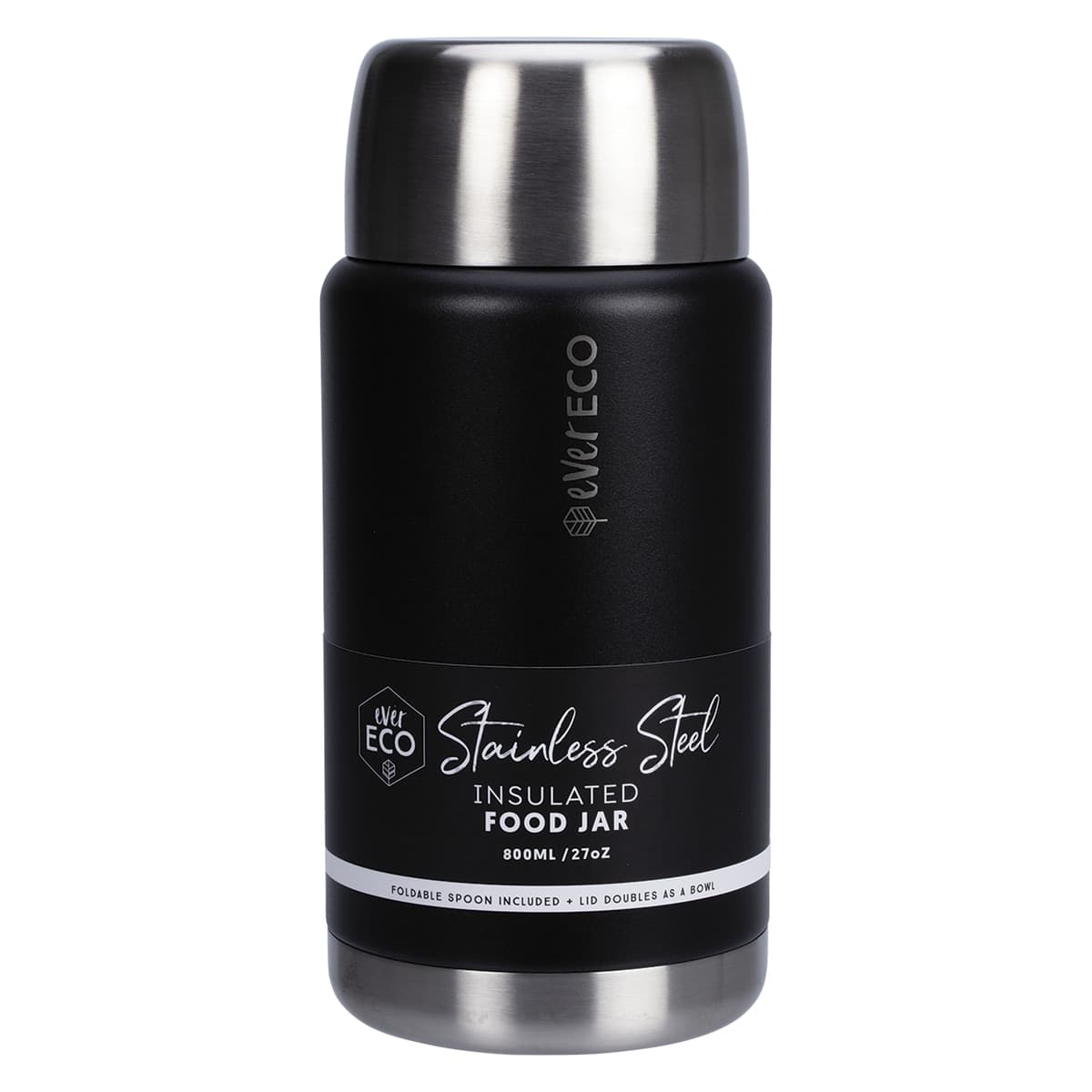 Ever Eco Insulated Stainless Steel Food Jar Onyx 800ml