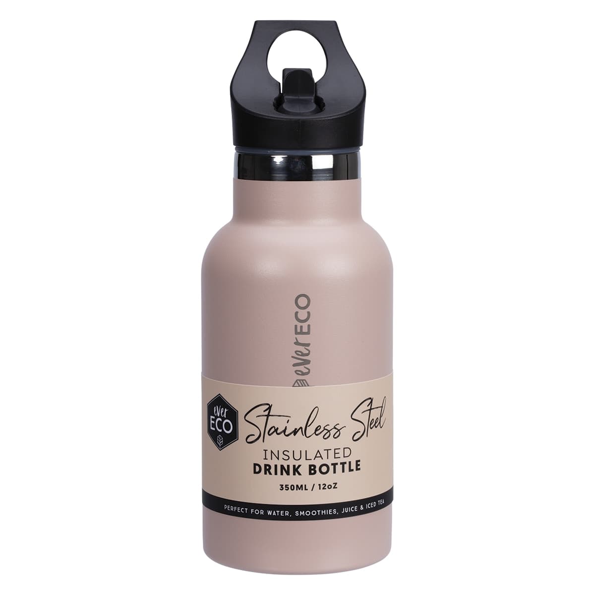 Ever Eco Insulated Stainless Steel Bottle Rose Sip Lid 350ml