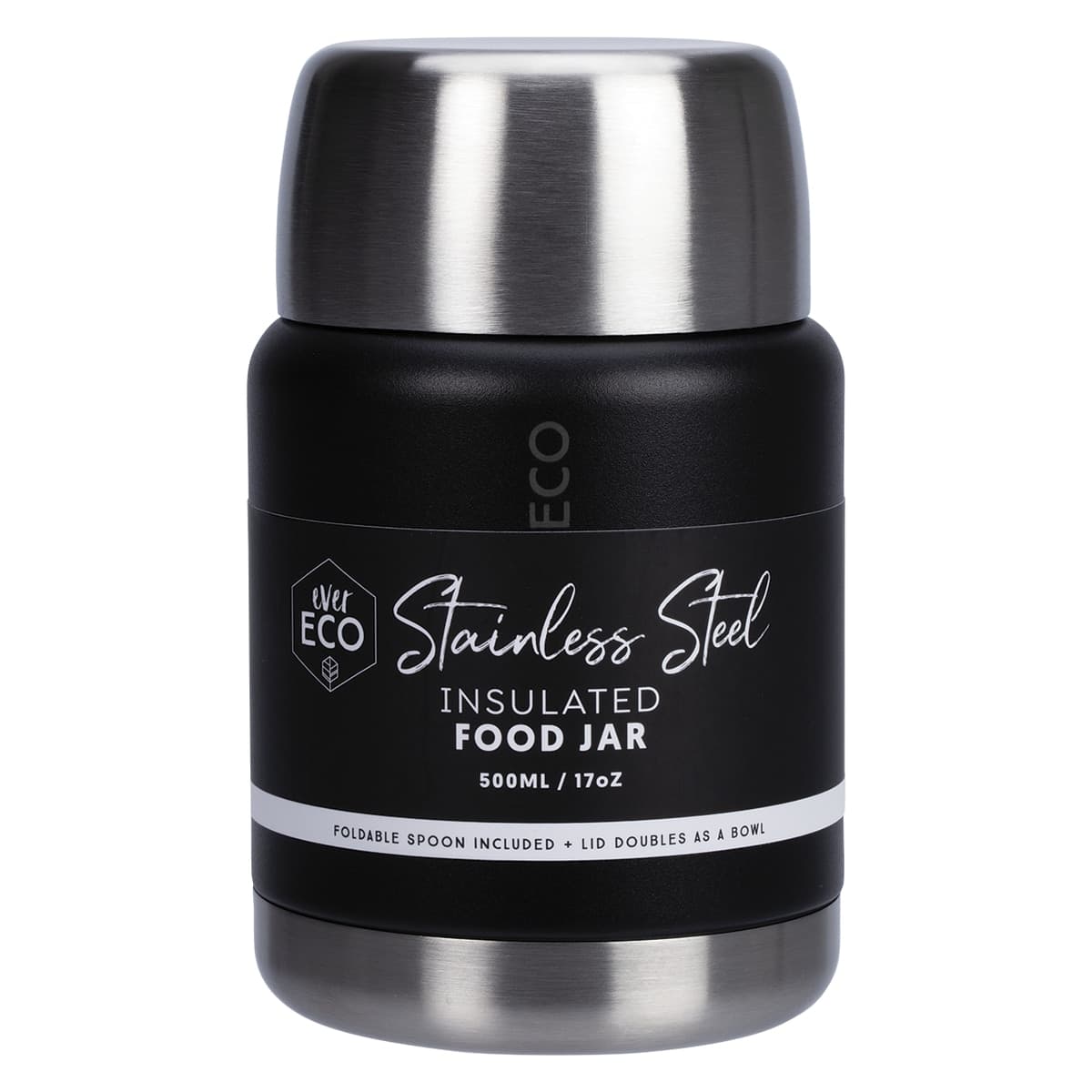 Ever Eco Insulated Stainless Steel Food Jar Onyx 500ml