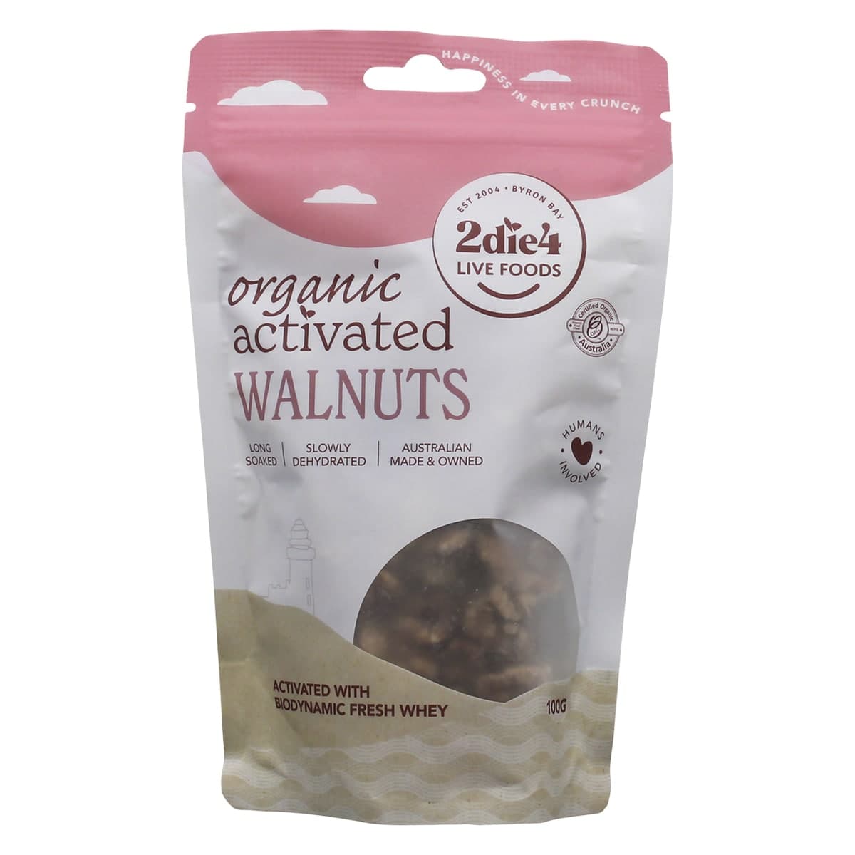 2Die4 Live Foods Organic Activated Walnuts 120g