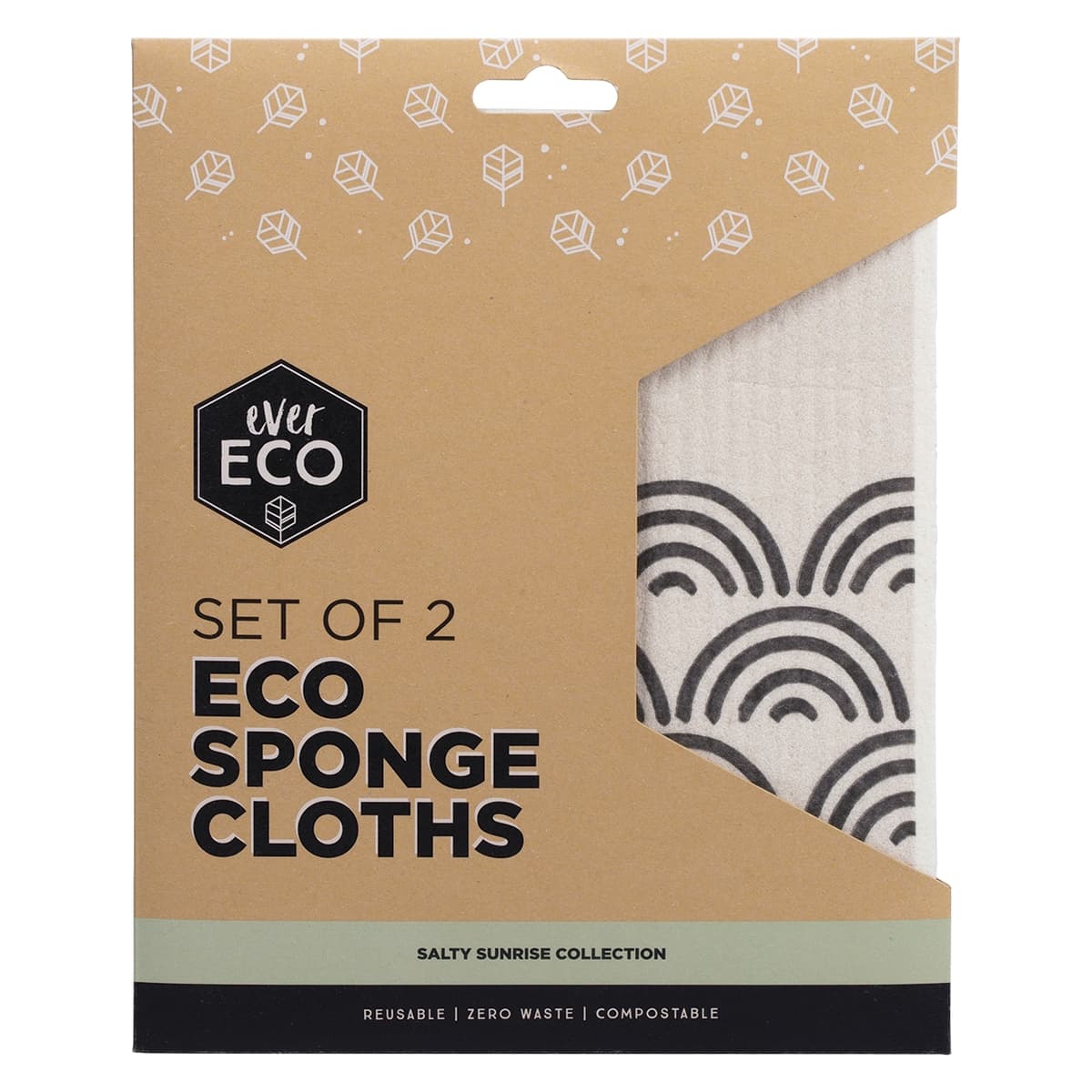 Ever Eco Eco Sponge Cloths Salty Sunrise 2 Pack