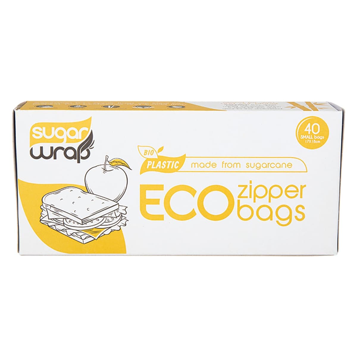 Sugarwrap Eco Zipper Bags Small 40 Pack