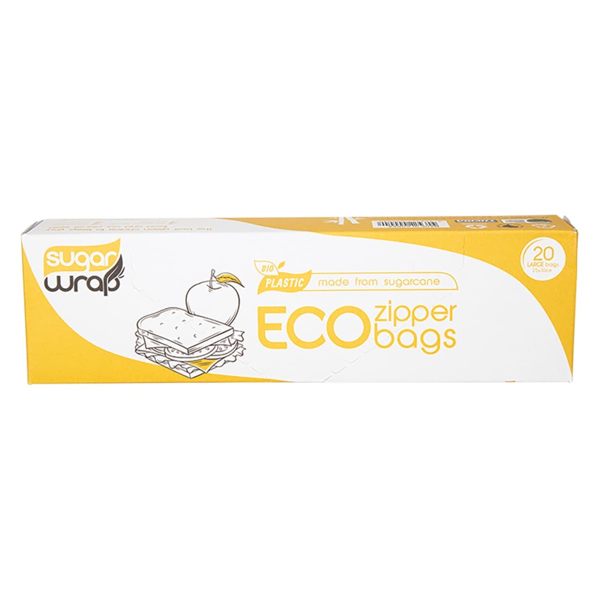 Sugarwrap Eco Zipper Bags Large 20 Pack