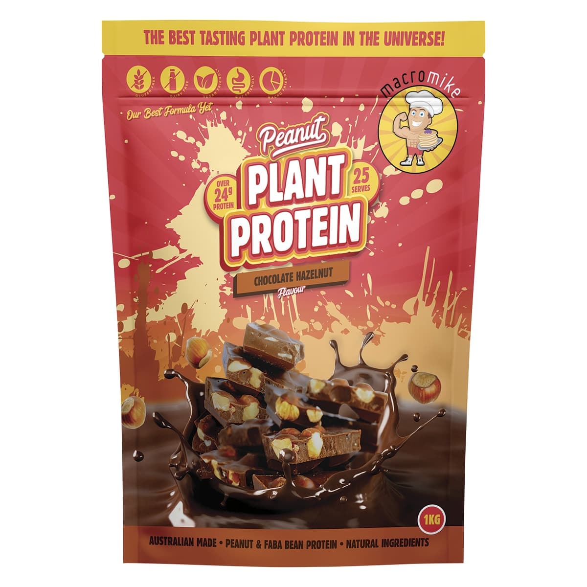 Macro Mike Peanut Plant Protein Chocolate Hazelnut 1kg