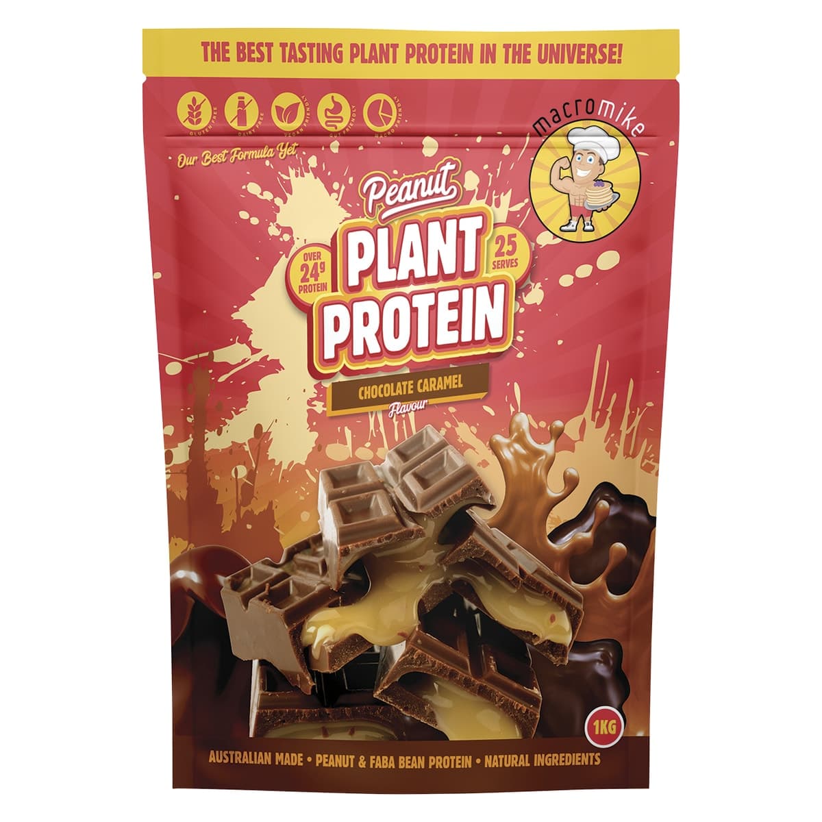 Macro Mike Peanut Plant Protein Chocolate Caramel 1kg