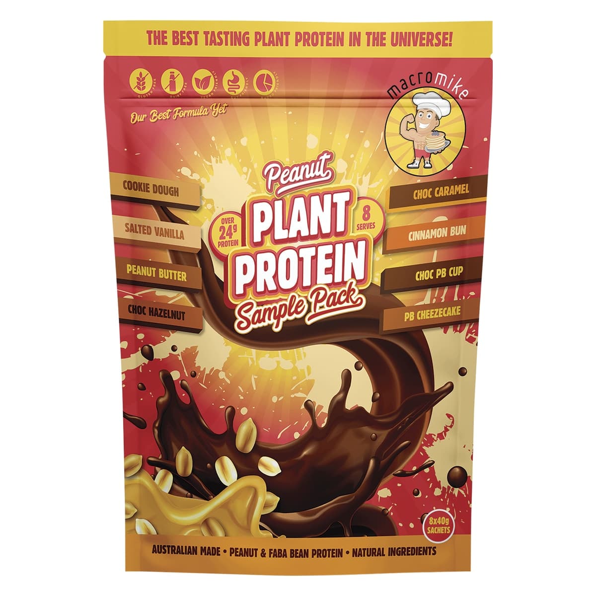 Macro Mike Peanut Plant Protein Sample Pack 8 x 40g