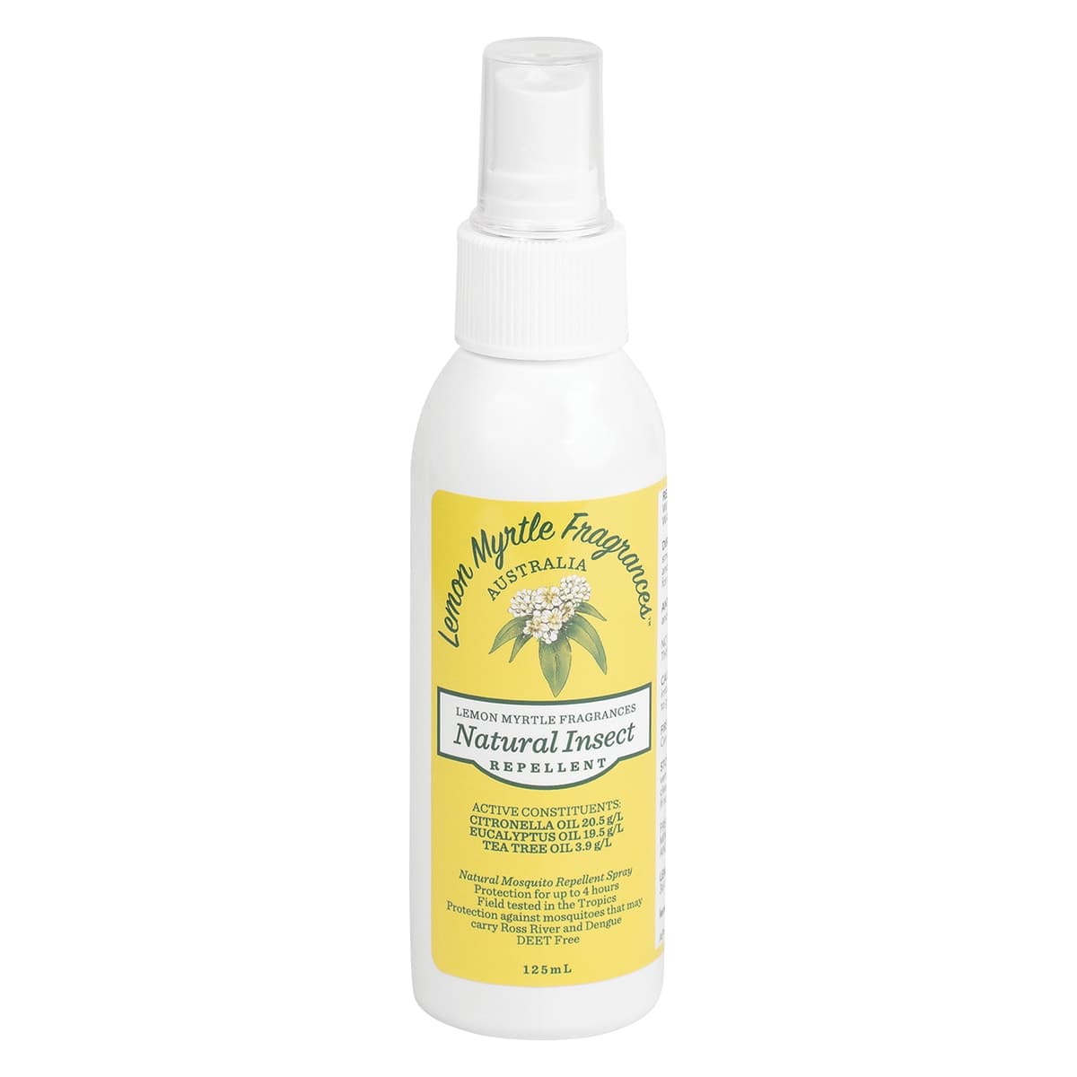 Lemon Myrtle Fragrances Natural Insect Repellent 125ml