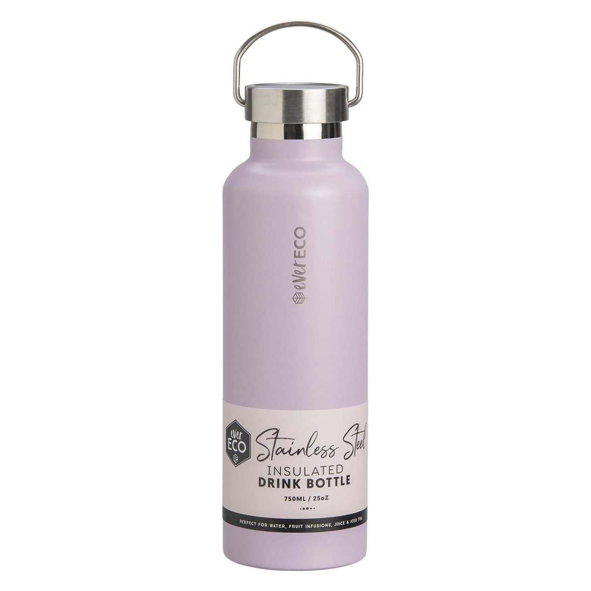 Ever Eco Insulated Stainless Steel Bottle Byron Bay Lilac 750ml