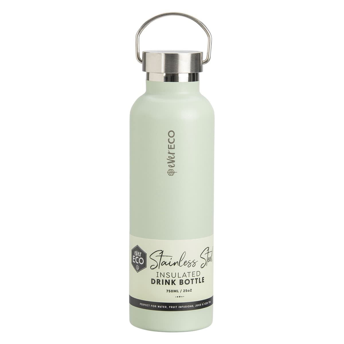 Ever Eco Insulated Stainless Steel Bottle Sage 750ml
