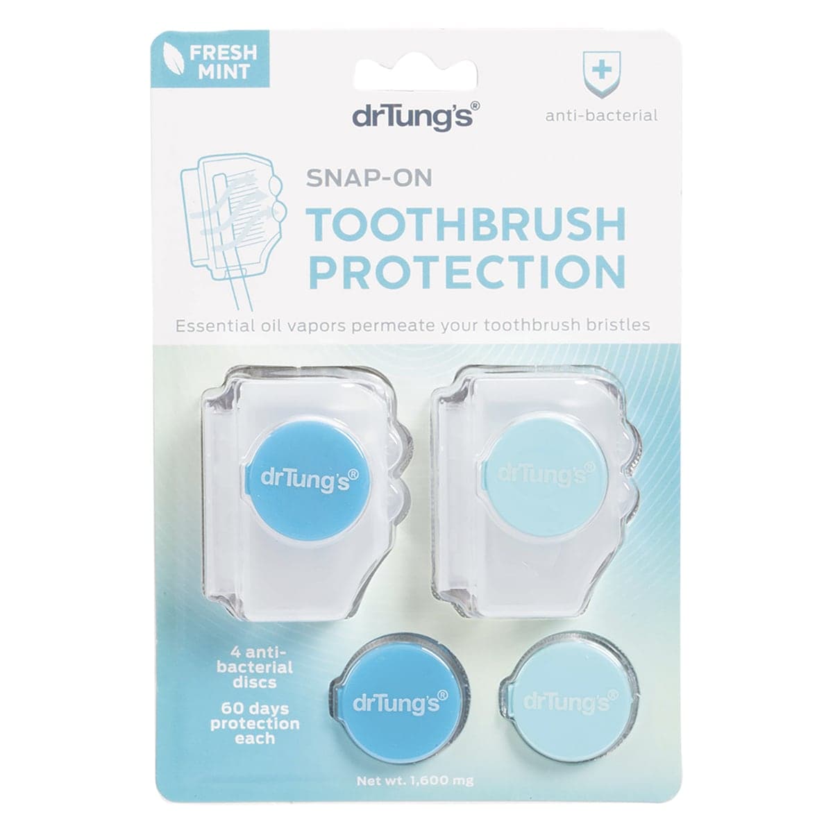 Dr Tungs Toothbrush Protection 2 Pack (Assorted Flavours)