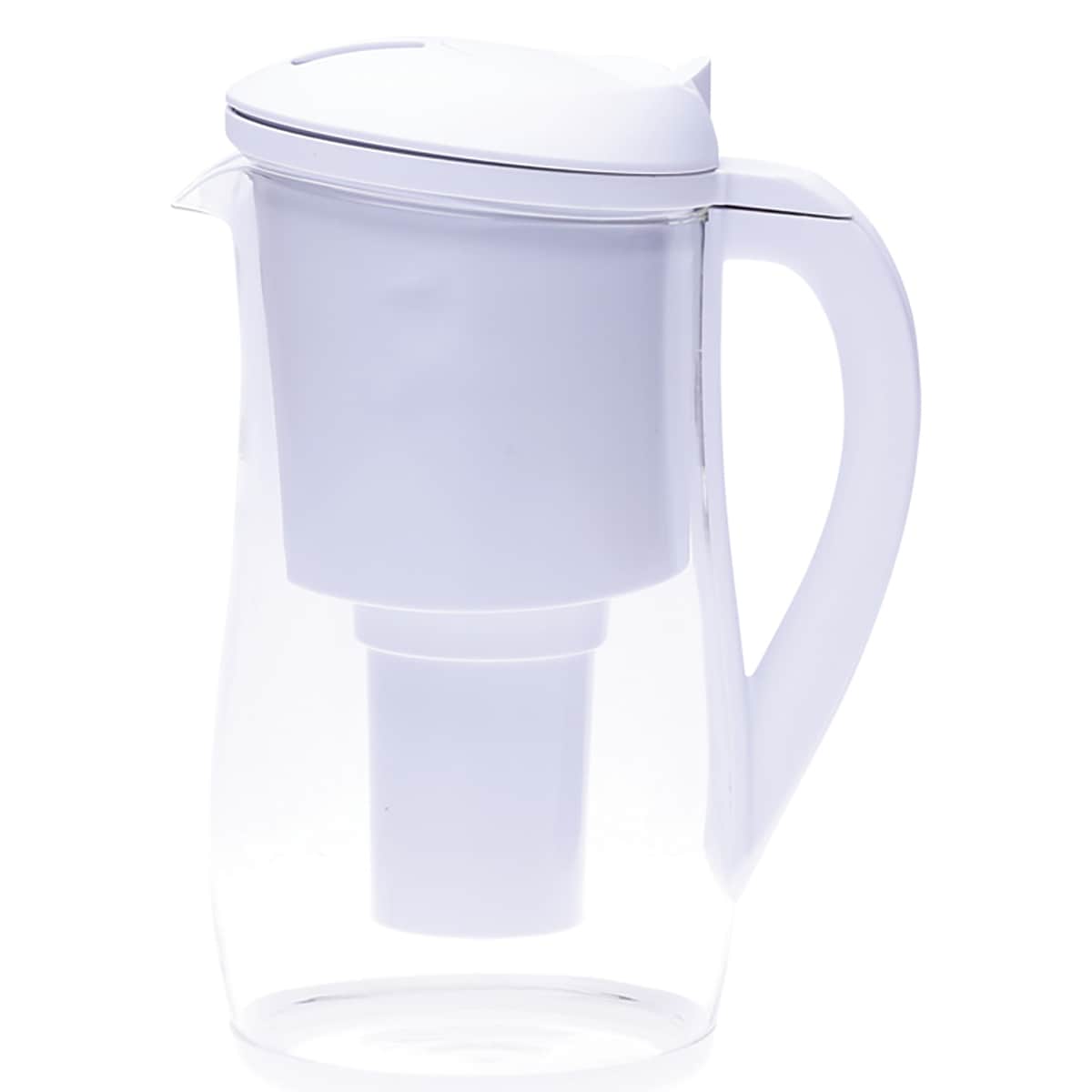Ecobud Gentoo Glass Alkaline Water Filter Jug White 1.5L + 1 Cartridge