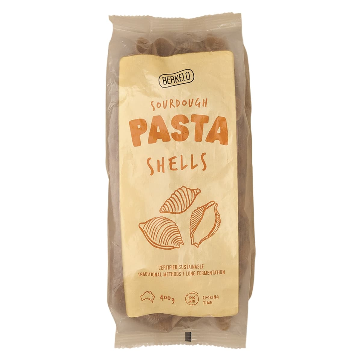 Berkelo Sourdough Pasta Wholewheat Shells 400g