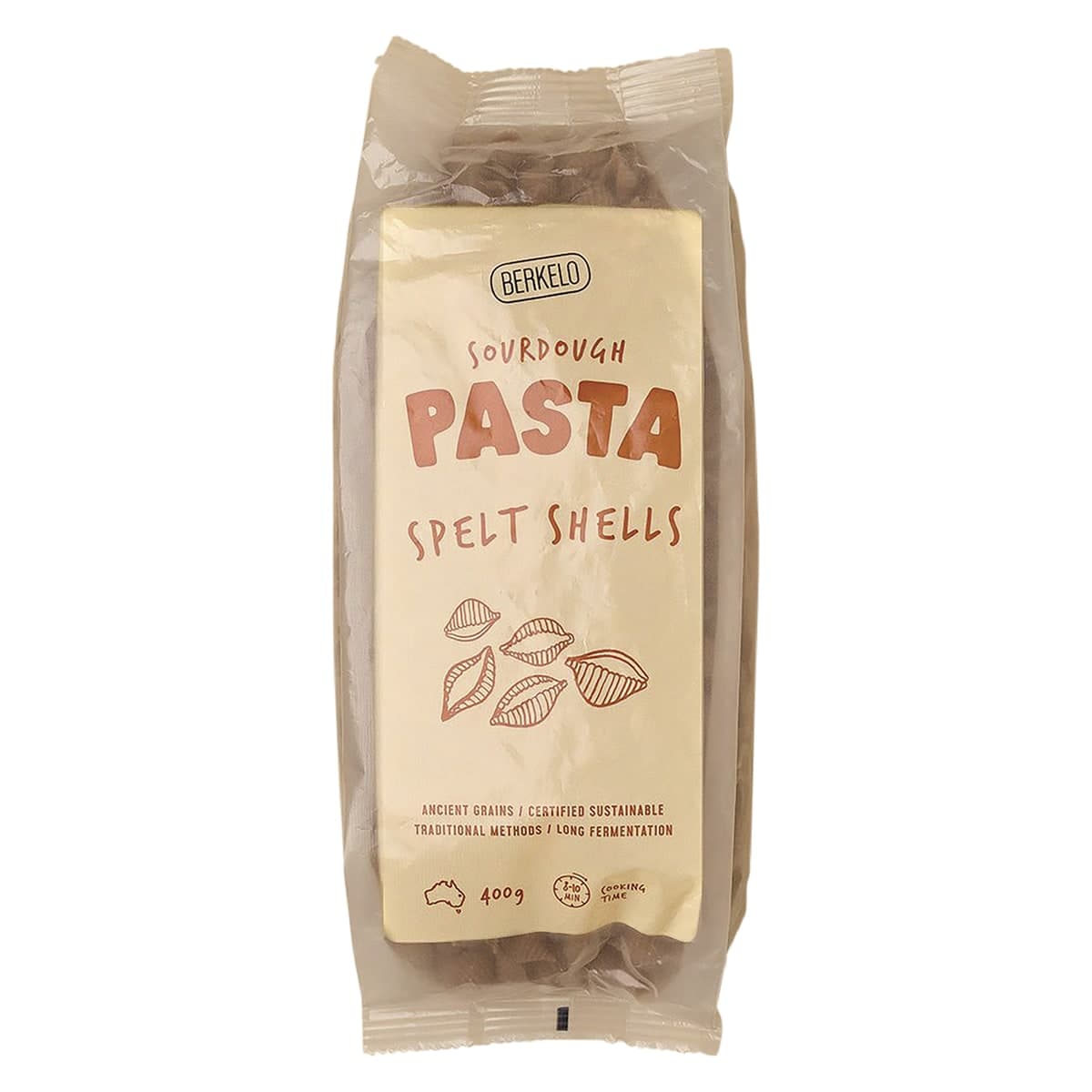 Berkelo Sourdough Pasta Spelt Shells 400g