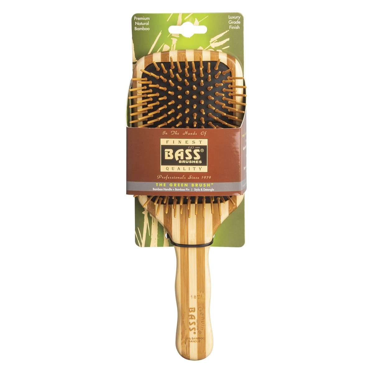 Bass Brushes Bamboo Hair Brush Large Square Paddle