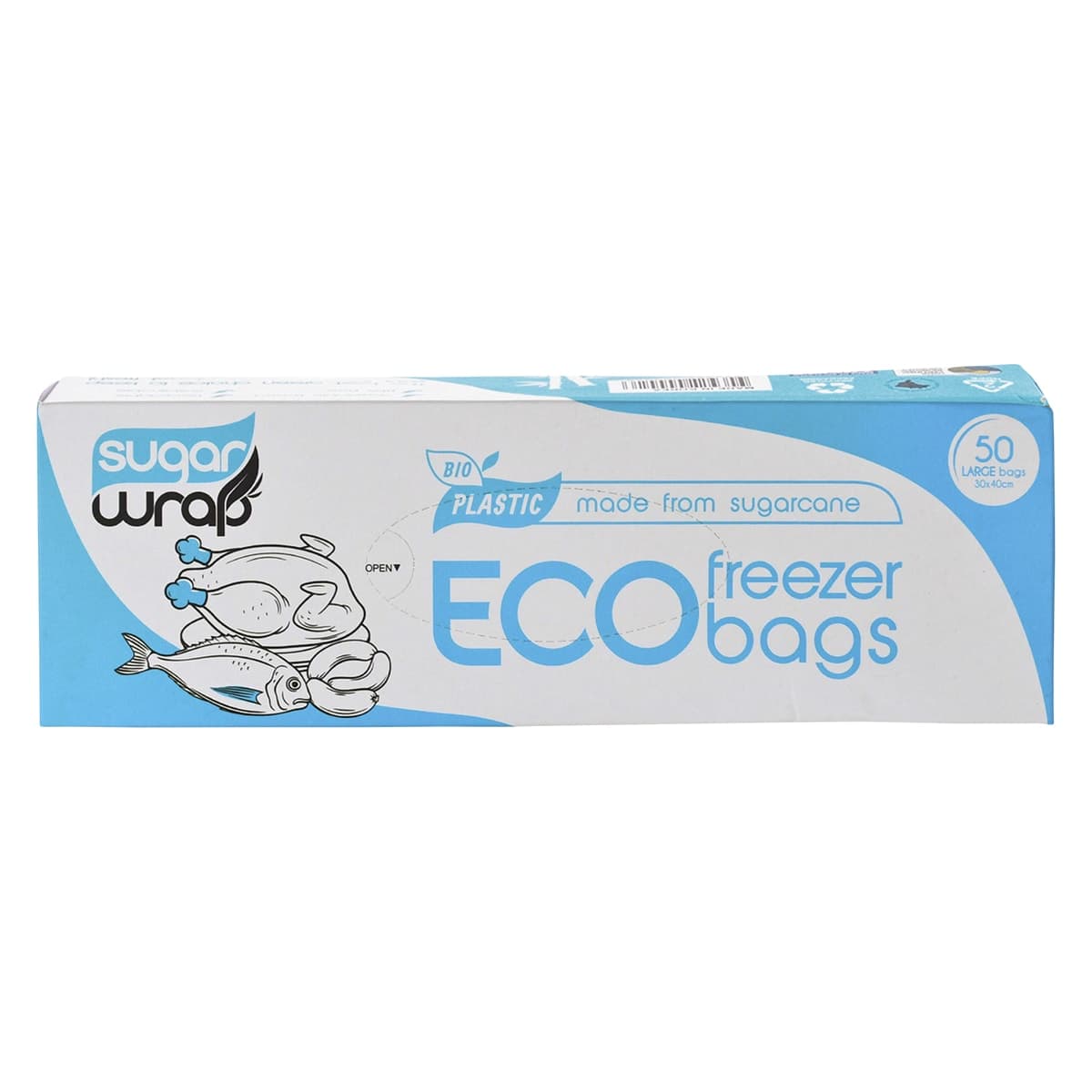Sugarwrap Eco Freezer Bags Large 50 Pack