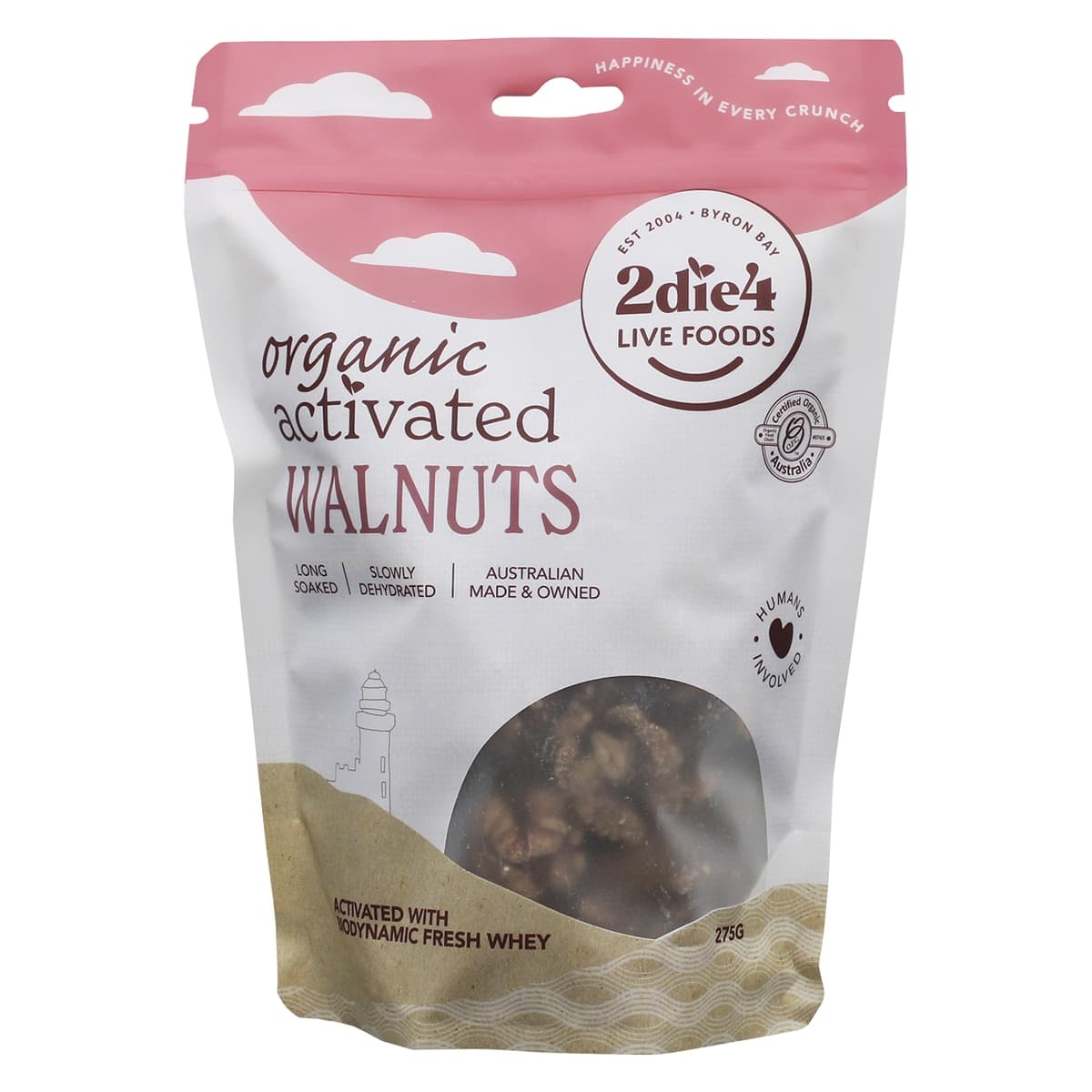 2Die4 Live Foods Organic Activated Walnuts 275g