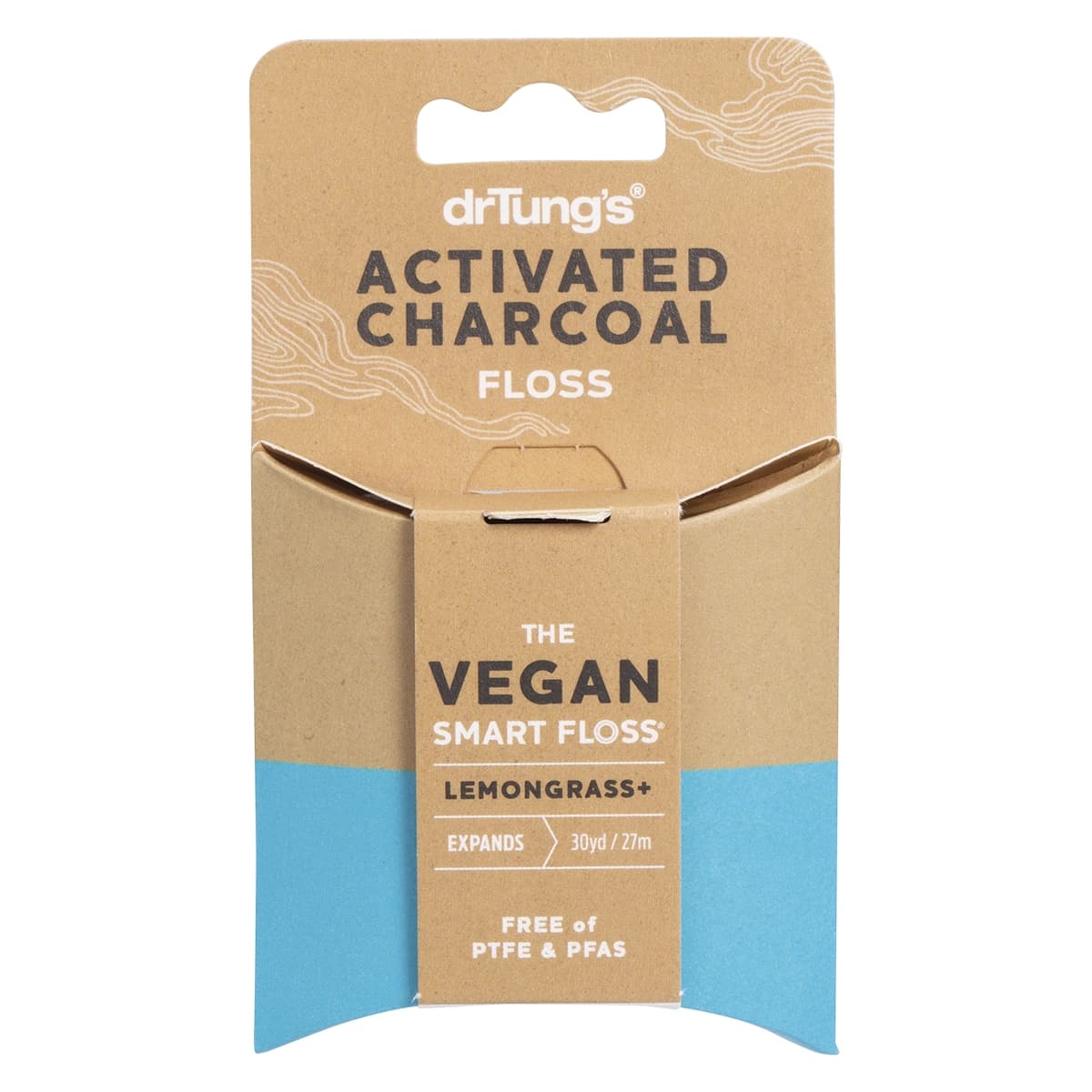 Dr Tungs Smart Vegan Dental Floss Activated Charcoal 27m