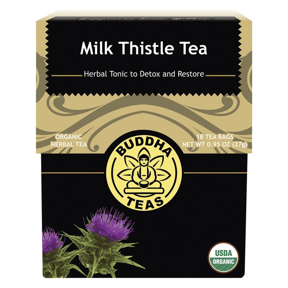Buddha Teas Organic Herbal Milk Thistle Tea 18 Pack