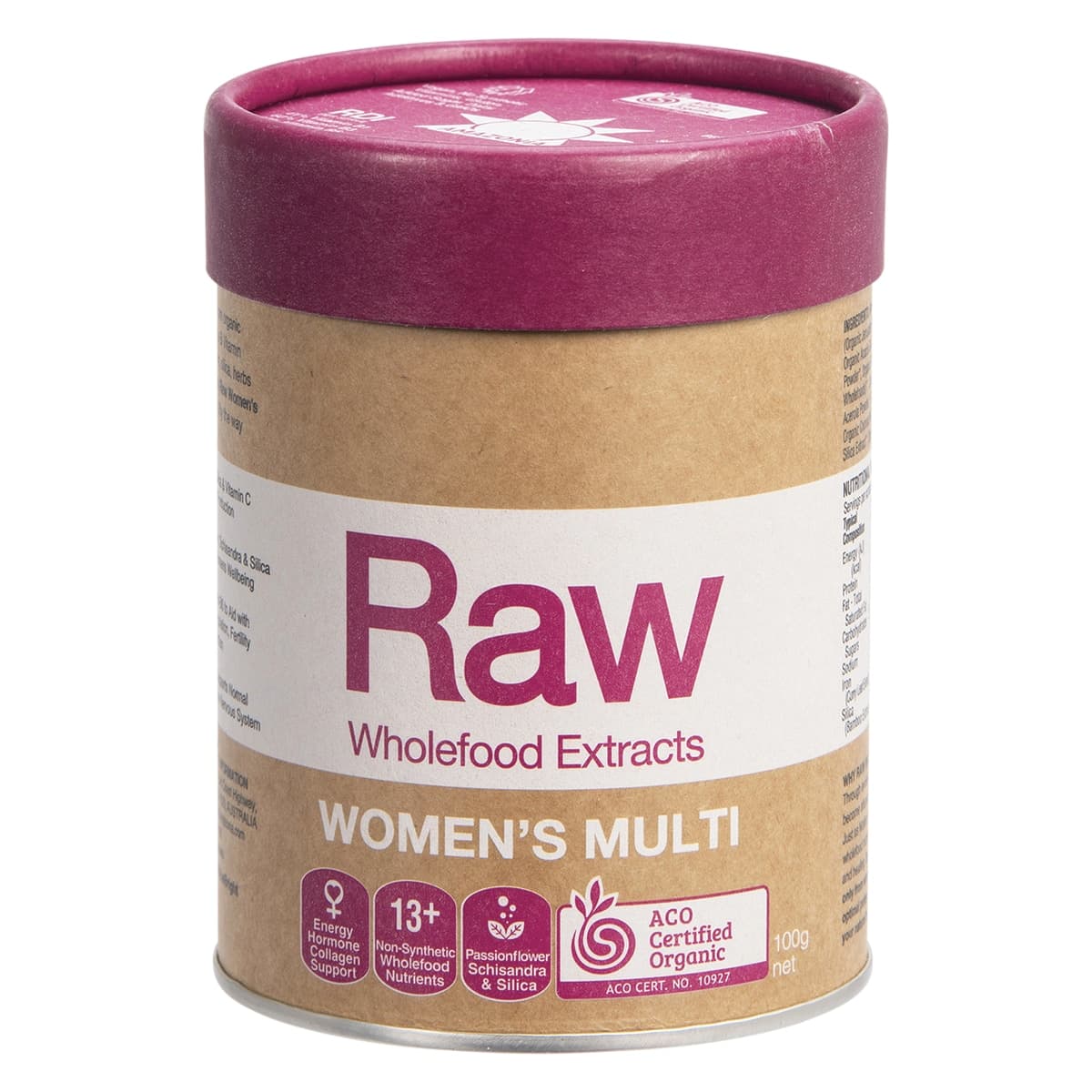 Amazonia Raw Wholefood Extracts Women's Multi Peach Passionfruit 100g