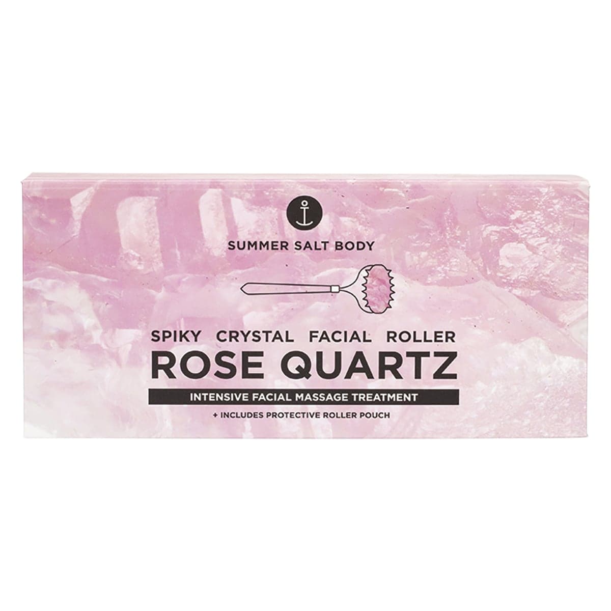 SUMMER SALT BODY Spiky Crystal Facial Roller Rose Quartz