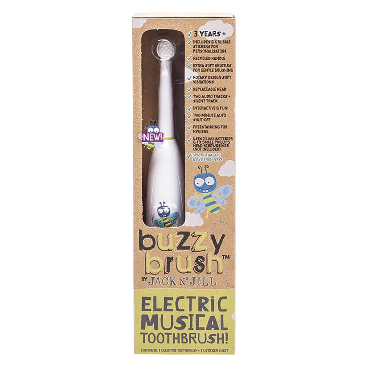 Jack n Jill Buzzy Brush Electric Musical Toothbrush