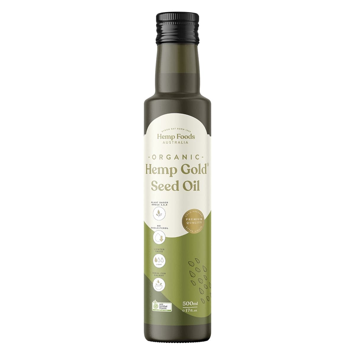 Hemp Foods Australia Organic Hemp Gold Seed Oil 500ml