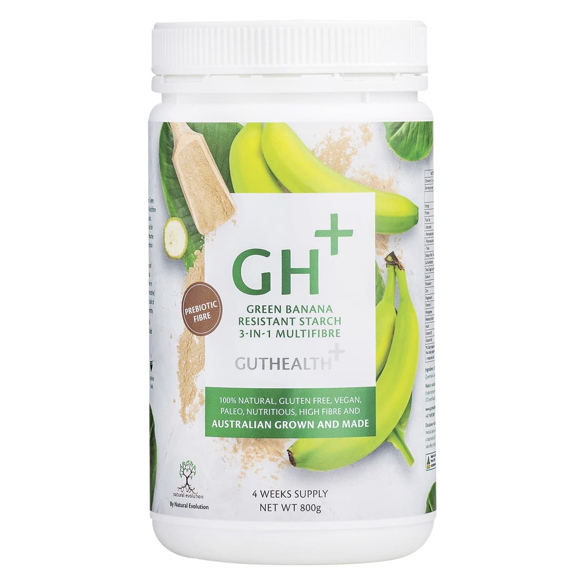 Natural Evolution GH+ Green Banana Resistant Starch 3-in-1 Multifibre 800g