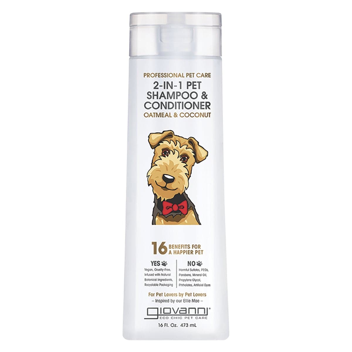 Giovanni 2-In-1 Pet Shampoo & Conditioner Oatmeal & Coconut 473ml